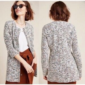 Dolan Left Coast Collection Womens‎ XS Tweed Open Front Longline Cardigan Jacket